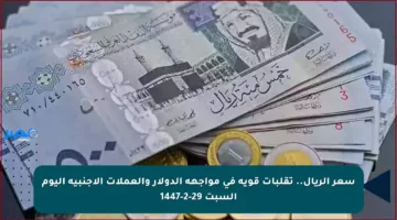 سعر الريال.. تقلبات قوية في مواجهة الدولار والعملات الأجنبية اليوم السبت 29-2-1447